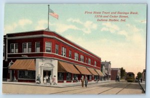 Indianapolis Indiana Postcard First State Trust And Savings Bank Roadside c1910s
