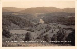 Cumberland Maryland view from east side of Martin's Mtn real photo pc Z28332