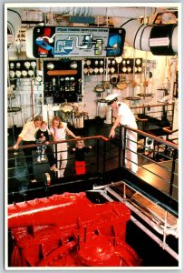 The Engine Room R.M.S. Queen Mary Tour Vintage Postcard