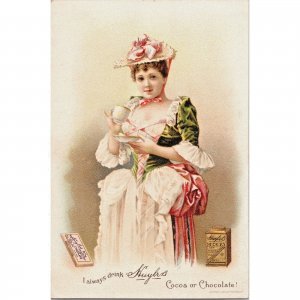 HUYLER'S Cocoa Chocolate - Fine Confections - 1893 Antique Victorian Trade Card