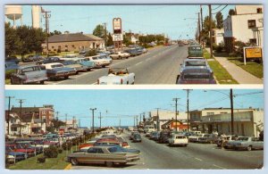 1960's ALL ROADS LEAD TO REHOBOTH AVENUE REHO BEACH DELAWARE*VINTAGE POSTCARD