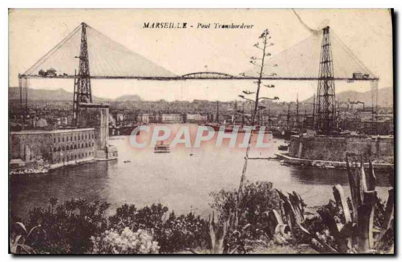 Postcard Old Marseille Transporter Bridge