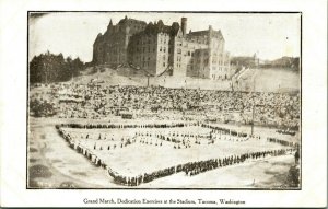Grand March Dedication Exercises at Stadium Tacoma WA UNP 1910s DB Postcard T14