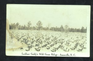 RPPC ANSONVILLE NORTH CAROLINA NC WILD GOOSE REFUGE REAL PHOTO POSTCARD NC