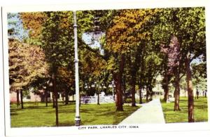 c1910 CHARLES CITY Iowa Ia Postcard Park Floyd County