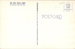 Race Point Light Lighthouse Provincetown Cape Cod Vintage Postcard U25