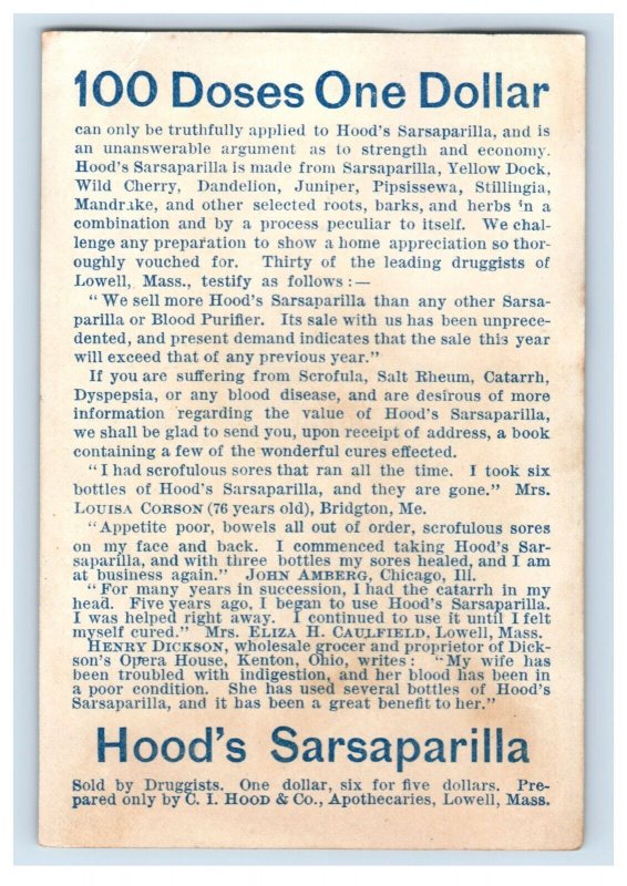 1880s-90s Hood's Sarsaparilla Child Hounds Dogs Equestrian Riding Crop F104