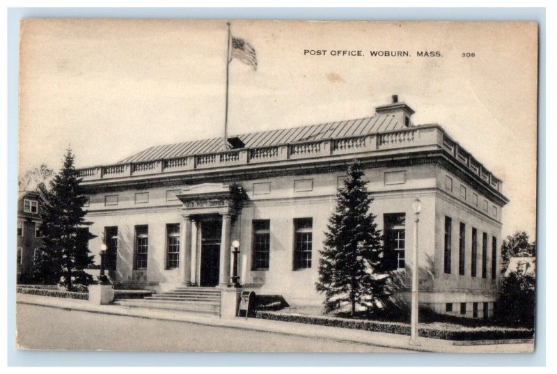 c1910's Post Office Building Woburn Massachusetts MA Unposted Antique Postcard