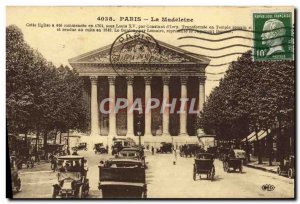 Old Postcard Paris La Madeleine Automotive