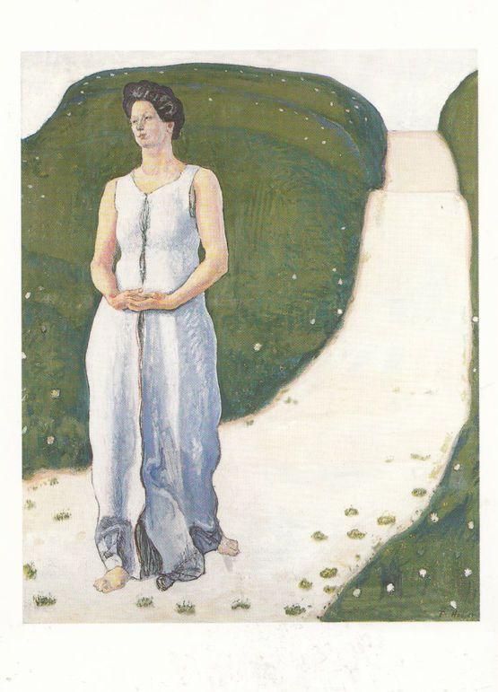 Ferdinand Hodler Evening Rest Rambling German Exhibition Oil Painting Postcard