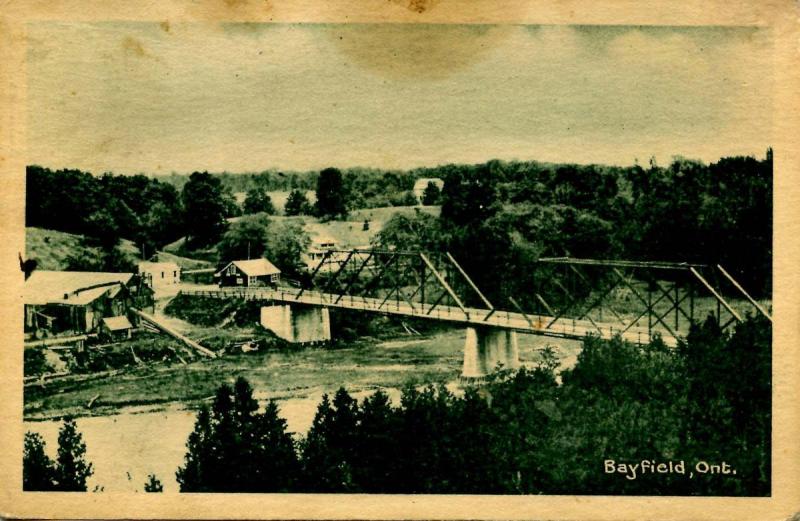 Canada - Ontario, Bayfield. Bridge and Mill