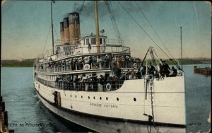 CPR S.S. Steamer Steamship Princess Victoria c1910 Vintage Postcard