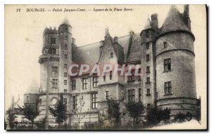 Old Postcard Bourges Palais Jacques Coeur Square Place Berry