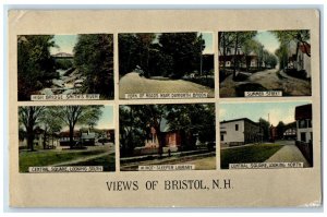 1909 High Bridge Summer Street View Bristol New Hampshire NH Multiview Postcard