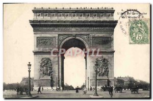 Old Postcard Paris L & # 39Arc De Triomphe