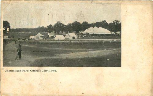 CHARLES CITY IOWA CHAUTAUQUA PARK POSTCARD c1911