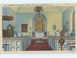 Unused Linen CHURCH SCENE Wilmington Delaware DE hs7348