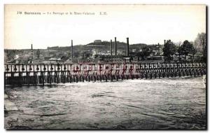 Old Postcard Suresnes Dam and Mount Valerien