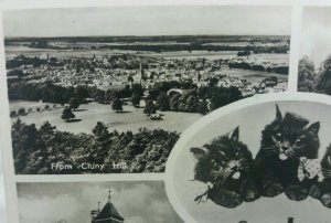 Vtg Multiview Rp Postcard Aerial View Forres Leanchoil Hospital Cluny Hill 1955