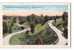 Vicksburg Mississippi MS Postcard 1915-1930 National Military Park Horseshoe Dr