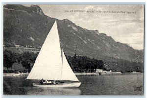 c1910 The Lake And The Cat's Tooth Bourget Lake France Soldiers Mail Postcard