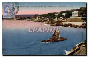 Old Postcard Marseille Panorama of the Corniche and the Reserve