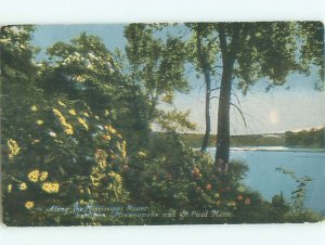 Divided-back RIVER SCENE Minneapolis-St. Paul Minnesota MN AE6771