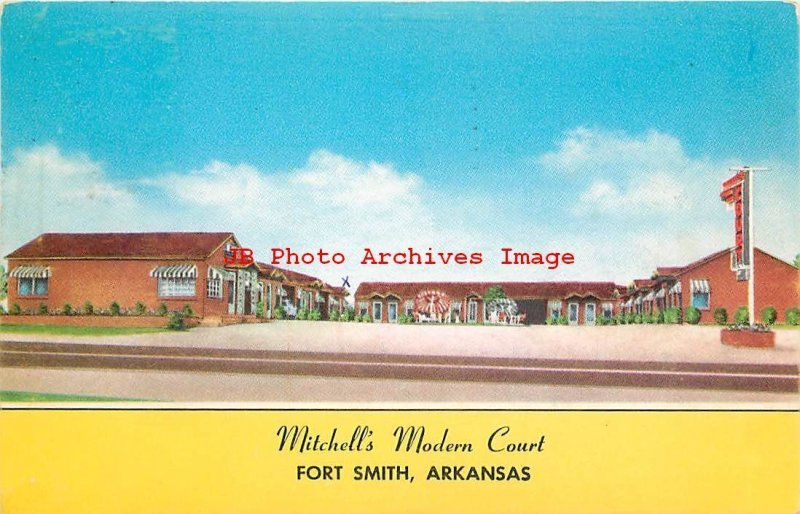 AR, Fort Smith, Arkansas, Mitchell's Motel, Exterior View, Secrest Printing Pub