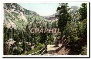 Postcard Old High Drive Between North Cheyenne Canyon and Bear Creek Colorado