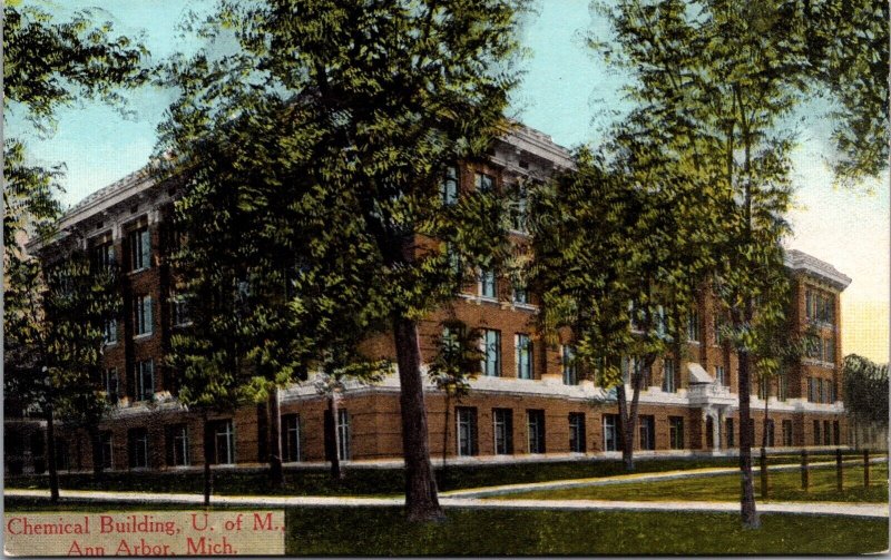 Postcard Chemical Building University of Michigan in Ann Arbor, Michigan