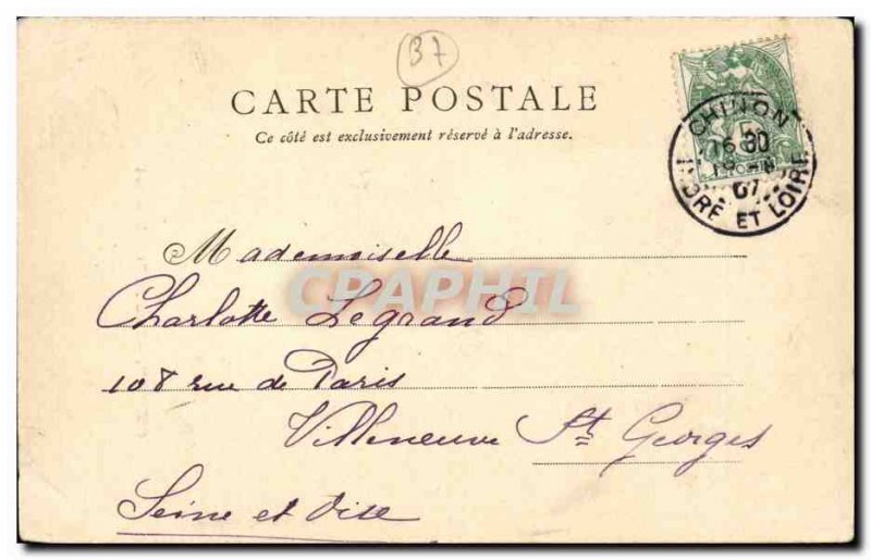 Chinon - Rue du grand Carroi - Old Postcard