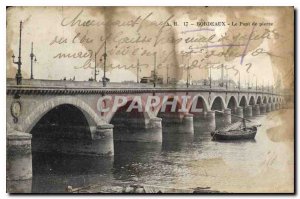 Postcard Old Stone Bridge Bordeaux