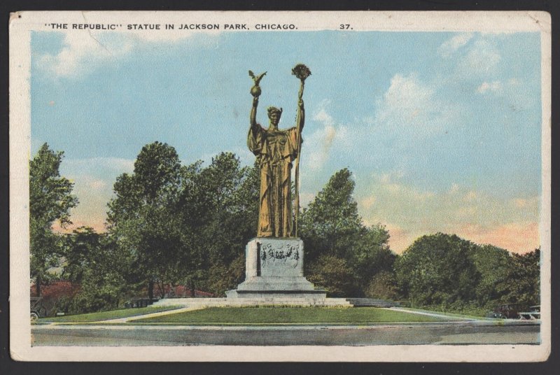 Illinois CHICAGO The Republic Statue in Jackson Park ~ WB
