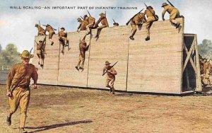 Wall Scaling US Army Military Training 1910c postcard