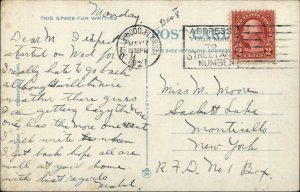 Hollywood FL Post Office c1920s Postcard