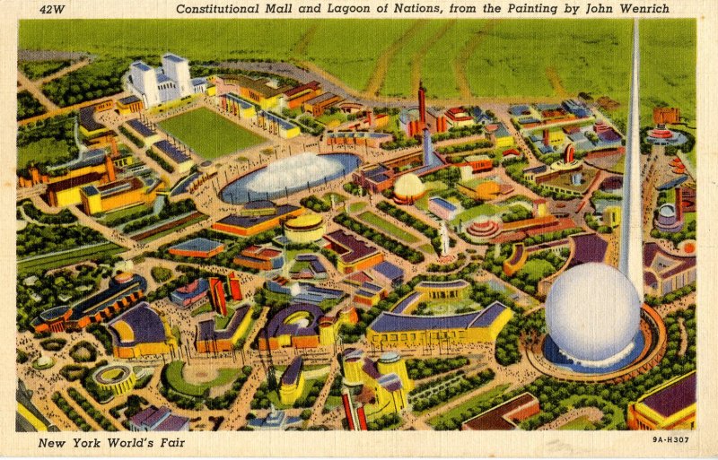 NY - New York World's Fair, 1939. Constitutional Mall & Lagoon of Nations