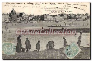 Postcard Old Vendee Les Sables d'Olonne Great tide of equinox