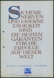 3rd Reich Germany Goebbels Wochenspruche der NSDAP Propaganda Poster 82267