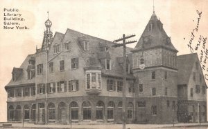 Vintage Postcard 1900's The Public Library Building Salem New York N. Y.