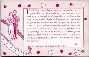 1939 Exhibit Supply Company Chicago Arcade Card - In Winning a Sweetheart
