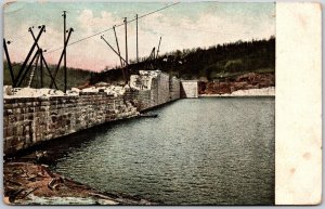 1913 Historic Place Brick Wall Mountains In Distance Posted Postcard