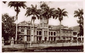 Queen's Royal College, Port of Spain, Trinidad, early real photo postcard