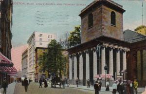 Massachusetts Boston King's Chapel and Tremont Street 1912