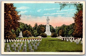 Antietam Maryland 1920s Postcard US National Military Cemetery