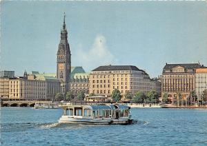 BG33045 hamburg binnenalster und rathaus  germany  ship bateaux