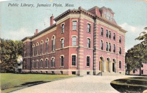 Public Library Jamaica Plain Massachusetts 1909 postcard