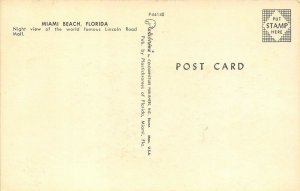 Miami Beach Florida 1950s Postcard Lincoln Road Mall Shoe Store