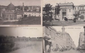 Alexandria Mosque Ramleh Casino Bas El Tin Barracks 4x Egypt Postcard s