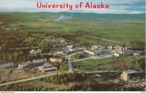 FAIRBANKS, Alaska, 1950-1960s ; Aerial view of the University of Alaska