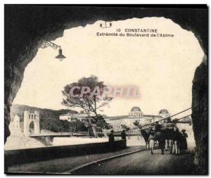 Algeria Constantine Old Postcard Extremity Boulevard of & # 39Abime